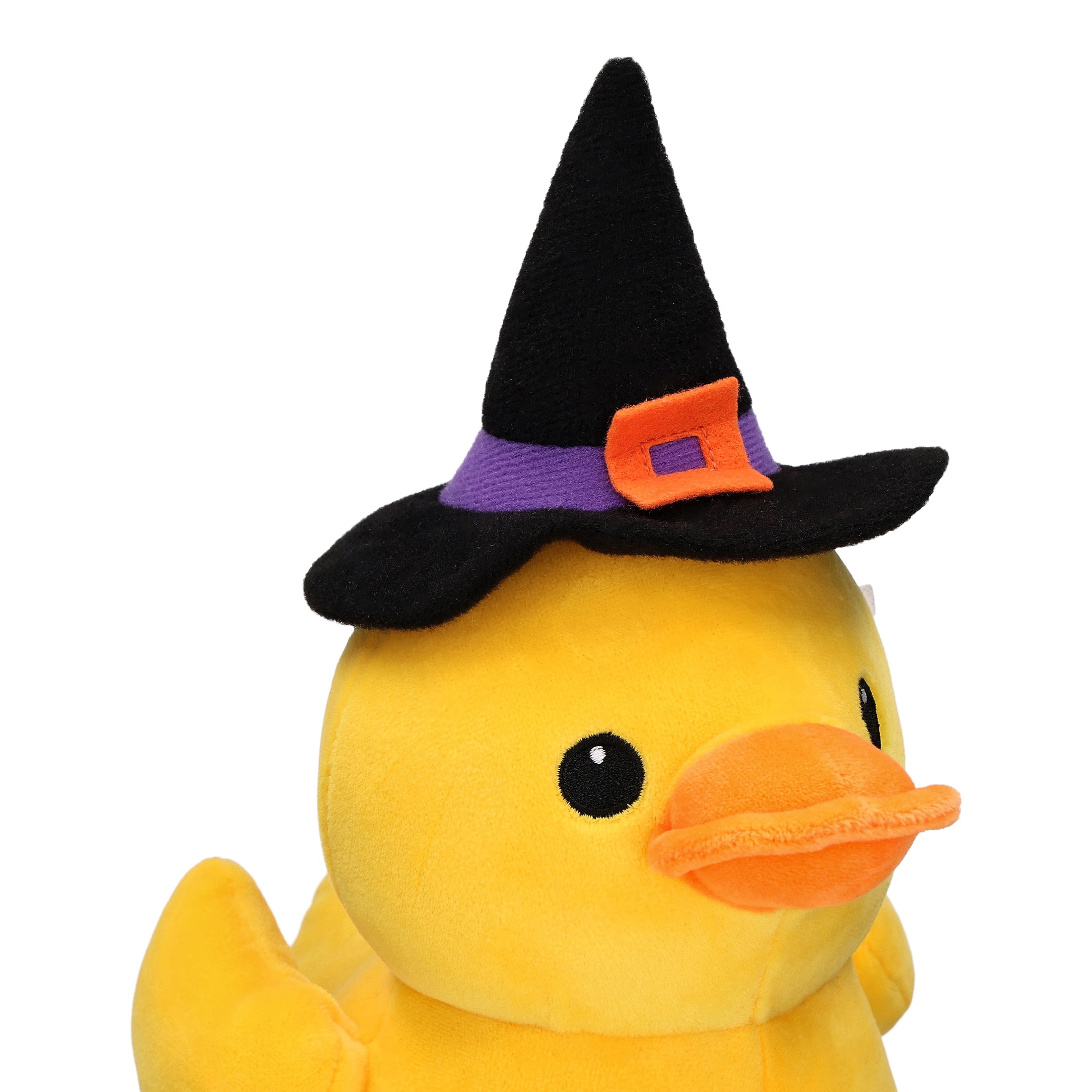 Witch Duck Plush, Yellow and Black, 10.1", Halloween by Way To Celebrate