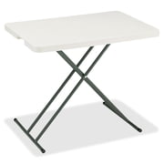 Iceberg IndestrucTable Classic Personal Folding Table, 30 x 20 x 25 to 28 High, Platinum