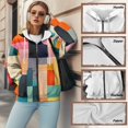 thumbnail image 6 of Garronmavis Colorful Checkered Full Zip Up Hoodies for Women Lightweight Comfy Women Oversized Sweatshirts Comfortable Warm Long Sleeve Winter Fall Outfits Fashion Clothes, 6 of 7