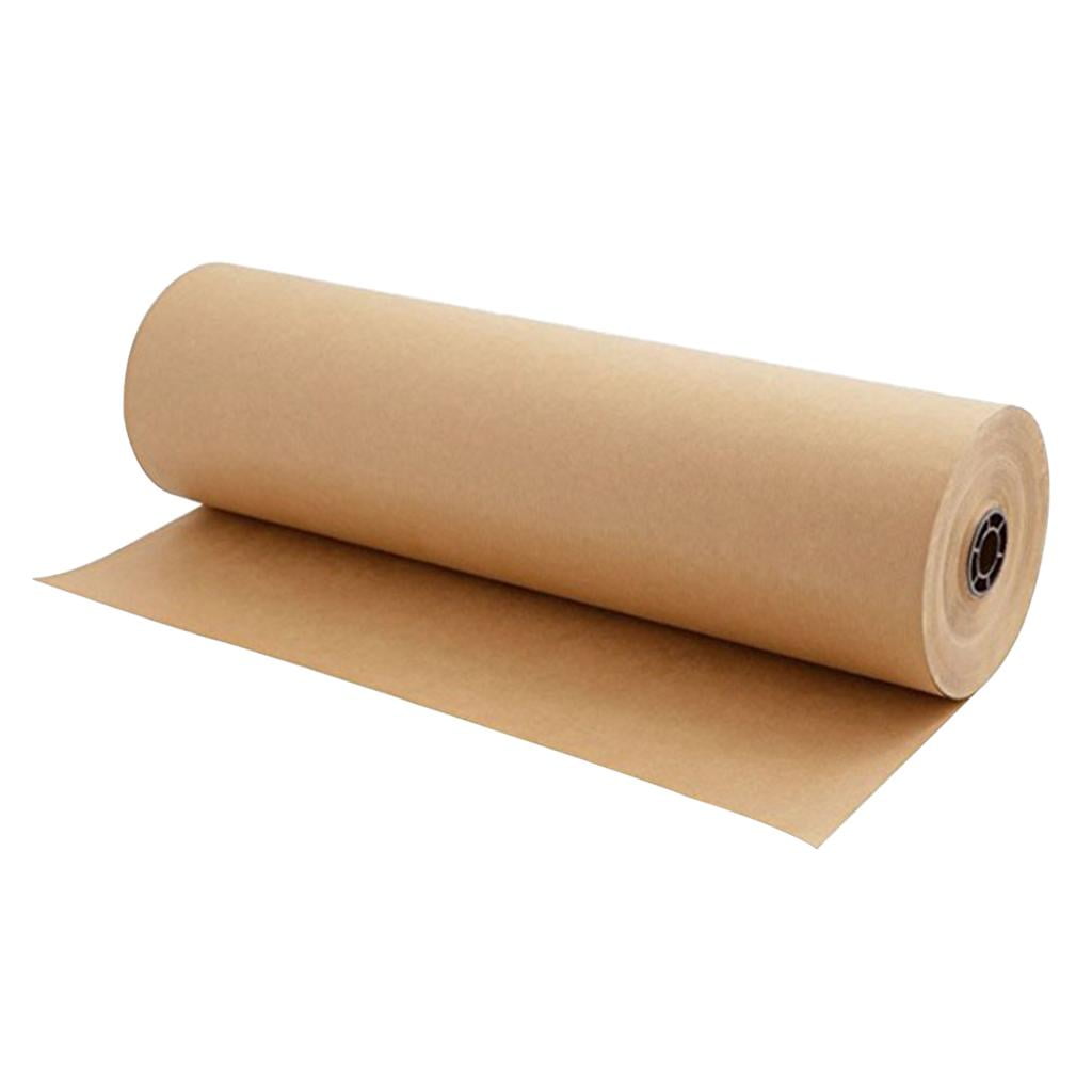 Milageto 30 Meter Brown Kraft Paper Roll for Handicrafts, Small Gift Packaging Paper Roll