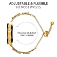 thumbnail image 4 of For Samsung Galaxy Watch3 41mm Watchband Heart Clover Decor Zinc Alloy Metal Strap - Black, 4 of 5