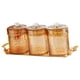 thumbnail image 1 of Contenedores de plástico para almacenar alimentos con tapas, frascos herméticos resistentes para especias y café. Ámbar, 1 of 9