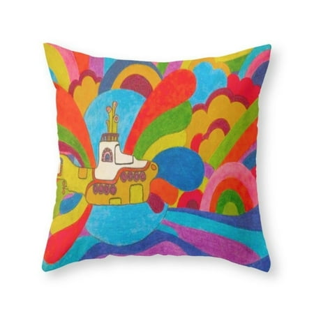Society40 Yellow Submarine Throw Pillow Indoor Cover 40 X 40 With Adorable 20x20 Pillow Insert Walmart Society40 Yellow Submarine Throw Pillow Indoor Cover 40 X 40 With Adorable 20x20 Pillow Insert Walmart