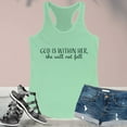 thumbnail image 2 of Women's Ideal Racerback Tank, Slim Fit Scoop Neck, Bible Verse Tank Top, 2 of 7