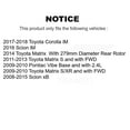 thumbnail image 2 of Transit Auto Rear Disc Brake Rotors and Ceramic Pads Kit for Car Toyota Matrix Pontiac Vibe Corolla iM Scion xB K8T-102006, 2 of 11