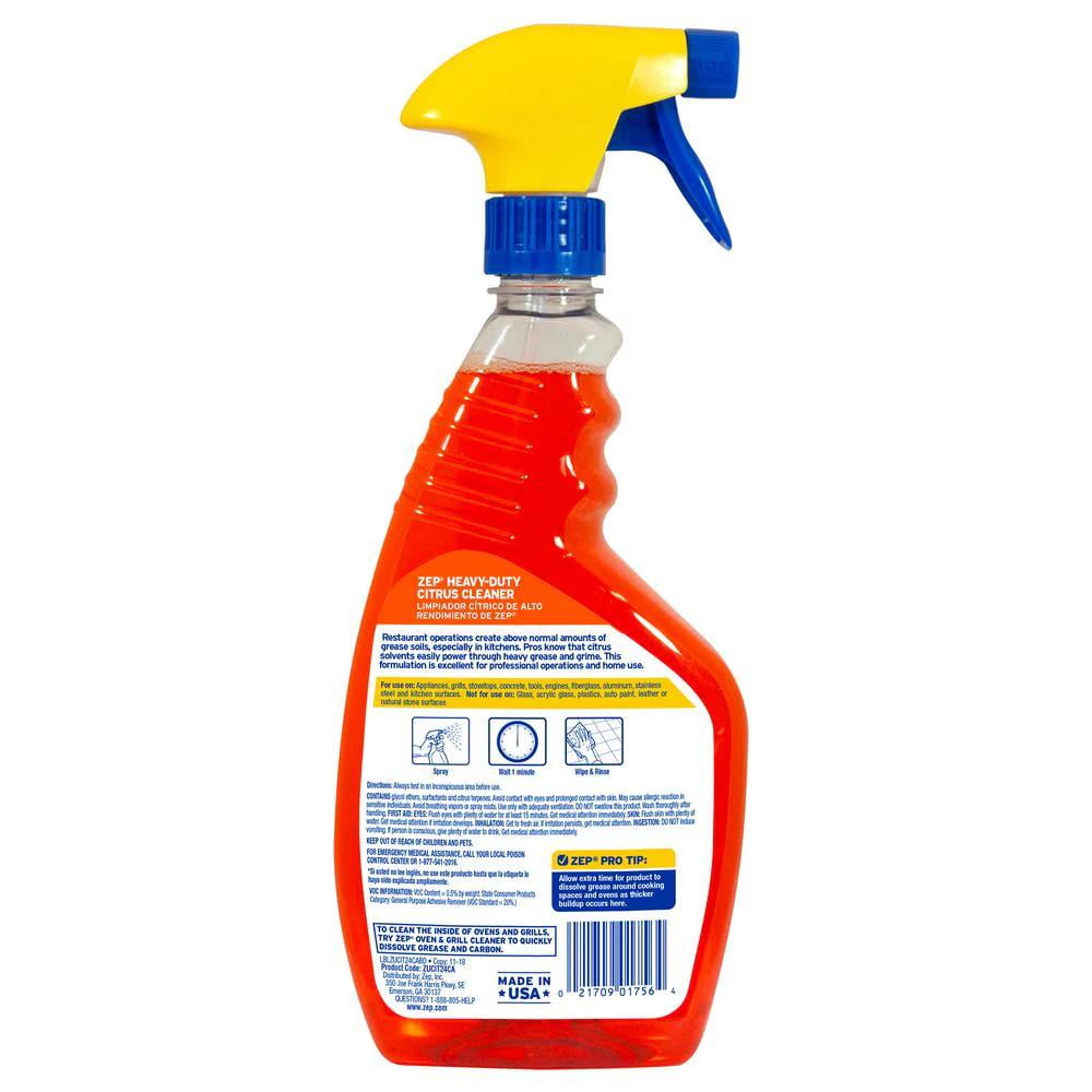 (4 pack) Zep Heavy-Duty 24 oz Citrus Cleaner