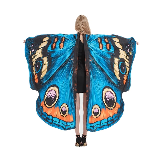 Halloween Soft Butterfly Wings for Adult Butterfly Shawl Costume Accessory