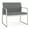 Asteroid, variant on Gansett Reception Waiting Room Bariatric Chair / Silver Steel / Navy Blue