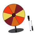 thumbnail image 2 of GUOOL Colored Rotating Prize Wheel DIY with Base Stand Erasable Game Fortune Wheel 8 Girds Round Base, 2 of 9