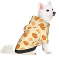 thumbnail image 2 of Fotbe Autumn Leaves And Pumpkins Print Small Dog Sweater Hoodies Pet Grey Hooded Soft Fleece Sweatshirts with Pocket Fall Winter Puppy Cat Sweaters Warm Clothes-Medium, 2 of 7