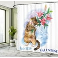 thumbnail image 5 of Ambesonne Valentines Day Shower Curtain, Kitten, 69"Wx84"L, Multicolor, 5 of 5
