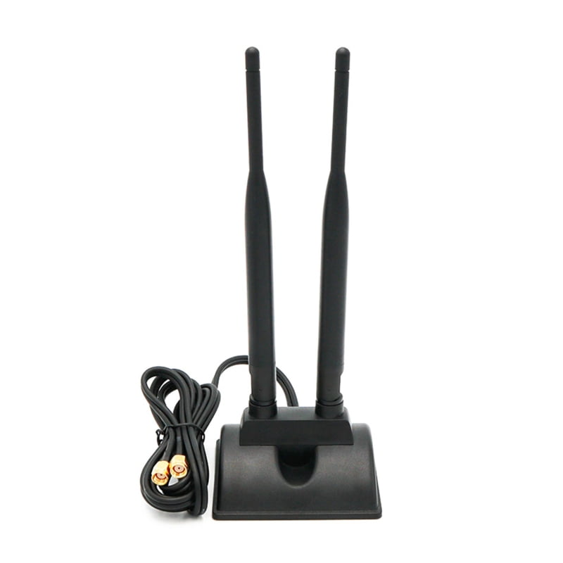 2 6dBi Dual Band WiFi RP-SMA flat Antenna Omni Directional for Buffalo Router 