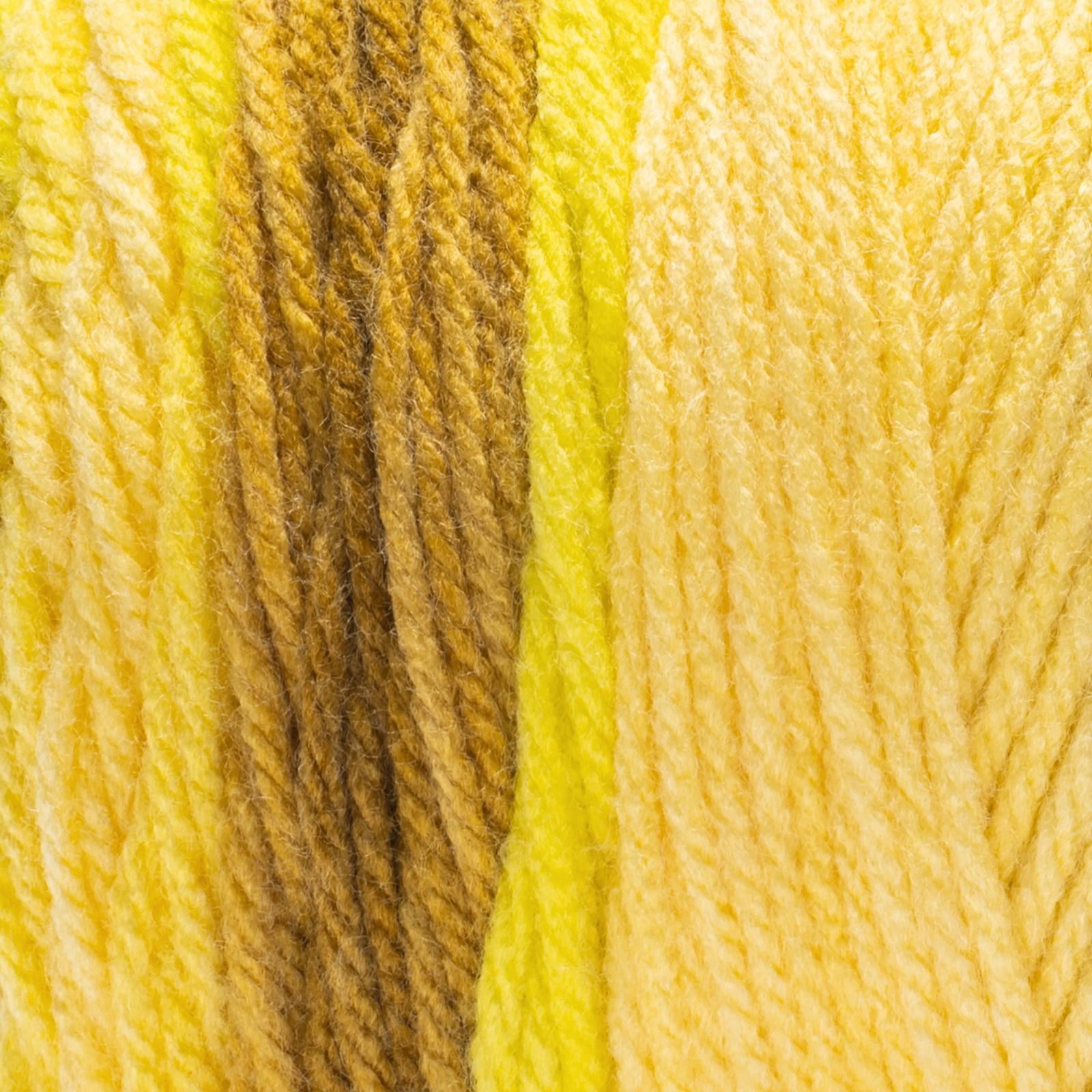 Red Heart® Super Saver Ombre™ #4 Worsted (Medium) Acrylic Yarn, Gold bar 10oz/283g 482 Yards (2 Pack)