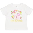 thumbnail image 3 of Inktastic I Love My Mommy Unicorn with Pink and Yellow Flowers Boys or Girls Baby T-Shirt, 3 of 5