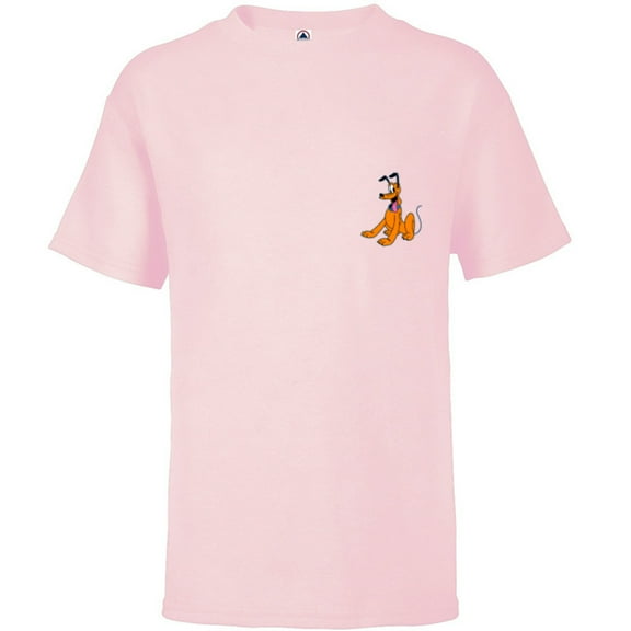Disney Mickey & Friends Pluto Small Pose - Short Sleeve T-Shirt for Kids - Customized-Soft Pink