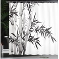 thumbnail image 3 of Ambesonne Black White Shower Curtain, Watercolor Tree Branch, 69"Wx84"L, Charcoal Grey and White, 3 of 4