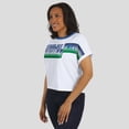 thumbnail image 5 of Women's WEAR by Erin Andrews White Seattle Seahawks Cropped Center Stripe Dolman T-Shirt, 5 of 6