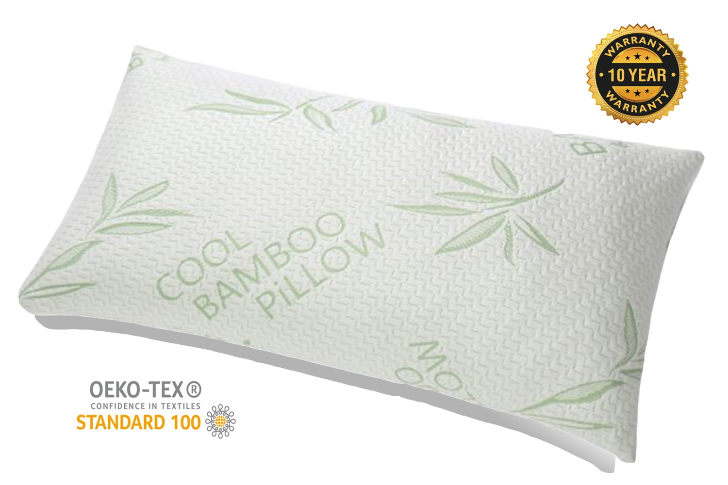 Plixio Contour Pillow with Bamboo Cover Orthopedic Memory Foam Comfort Support 