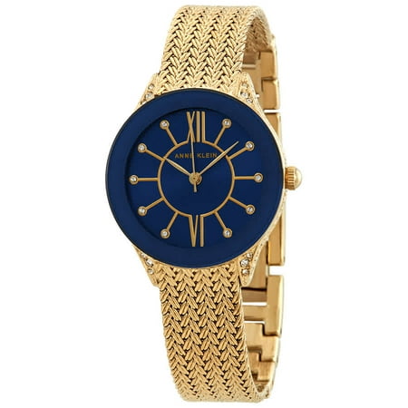 Anne Klein Crystal Navy Dial Ladies Watch AK/2208NVGB