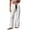 White, variant on VEKDONE Wide Leg Palazzo Pants for Women Casual Elastic Waist Drawstring Straight Trousers Summer Loose Fit Comfy Beach Long Pants with Pockets Brown S