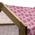 thumbnail image 5 of Fruit Pet House, Pop Art Style Strawberry Pattern Vibrant Toned Retro Fresh Fashion Graphic, Outdoor & Indoor Portable Dog Kennel with Pillow and Cover, 5 Sizes, Pale Pink Magenta, by Ambesonne, 5 of 5