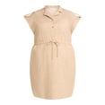 thumbnail image 5 of Time and Tru Women's Utility Shirt Dress, Sizes XS-XXXL, 5 of 5