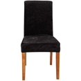 thumbnail image 7 of Crushed Velvet Dining Chair Covers, Stretch Removable Washable Dining Chair Slipcover Super, Seat Covers for Wedding Party Dining Room Home Decor (4pcs, Black), 7 of 7