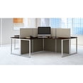 thumbnail image 3 of Bush Business Furniture Easy Office 60W 4 Person L Shaped Desk Open Office in Mocha Cherry, 3 of 3