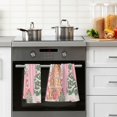 thumbnail image 4 of Yayeee 2 Pack Hand Towels for Bathroom 100% Cotton 16" x 28" Soft Absorbent Kitchen Towel, Brown Gingerbread House, 4 of 7