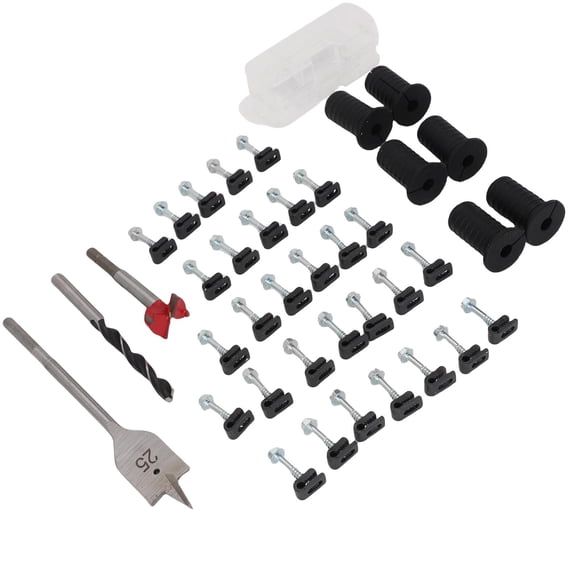 Cable Routing Kit Wire Clips Grommets Drill Bits Set for Wall Pass Through Wiring Installation