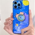 thumbnail image 4 of Compatible with iPhone 14 Pro Max Case 360° Rotatable Quicksand Ring Holder Stand Astronaut Pattern Diamond Bling Glitter Fashion Luxury Protection Shockproof Cover for Women Girls, 4 of 10