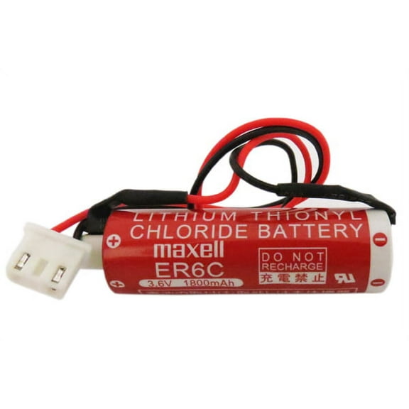Maxell ER6C 3.6V Lithium PLC Battery (3 Pin White Connector)