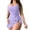 Purple, variant on Women's One Piece Swimdress U Neck Swimsuits for Women Sexy Swim Skirt Bathing Suit Side Tie Knot