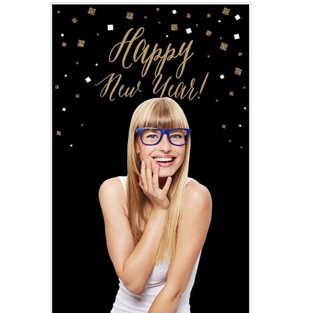 New Year's Eve - Gold - New Years Eve Party Photo Booth Backdrop - 36