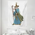 thumbnail image 1 of Wizard Tapestry, Fantasy Style Powerful Sorcerer with Staff Medieval and Mythical Cartoon Character, Wall Hanging for Bedroom Living Room Dorm Decor, 60W X 80L Inches, Multicolor, by Ambesonne, 1 of 2