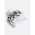 thumbnail image 3 of Holiday Time Women's Candy Cane Print Beanie Hat, White, 3 of 4