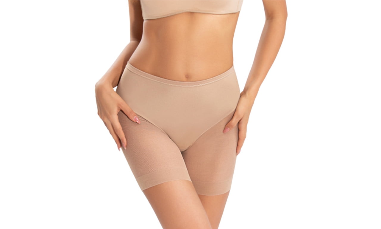 Mesh Body Compression Shapewear Shorts Nude