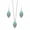 E, variant on vnanda Ethnic Style Necklace Earrings Set 2pcs/set Ethnic Style Faux Turquoise Necklace Earrings Set Women's Shining Rhinestones Inlaid Pendant Jewelry