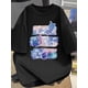 thumbnail image 1 of Casual Cotton Cat Print Short Sleeve Round Neck T-Shirt for Men - 1pc Knitted Fabric Youth Fashion Tee, Casual Sporty Tee, Comfy Tee, 1 of 7