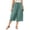 Green, variant on zbxnLI Women's Wide Leg Capris with Pockets Lightweight Baggy Capri Pants Summer Elastic Waist Cropped Pant
