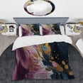 thumbnail image 2 of Designart "Movements In Paint Purple and Blue III" Abstract Painting Bedding Covert Set - Modern Purple Abstract Bed Set With 2 Shams, 2 of 6