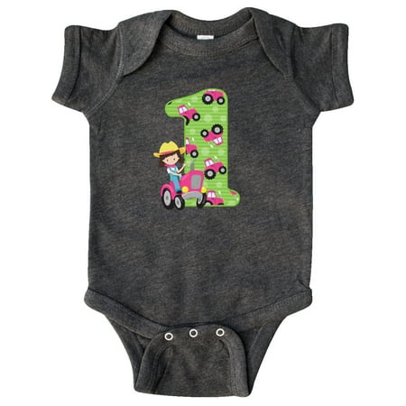 

Inktastic Tractor Girl 1st Birthday Gift Baby Girl Bodysuit