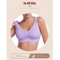 thumbnail image 3 of Yoyauz Women's Sports Bra Gym Sports Bra Tops Mesh Hollow Breathable Bra Detachable Pads Plus Size Running Fitness Sports Bra, 3 of 11