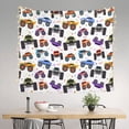 thumbnail image 2 of Xecao Cartoon Monster Trucks1 patten Tapestry 60x51 Inches Wall Hanging Poster Tapestry for Living Room Bedroom Home Decor, 2 of 6