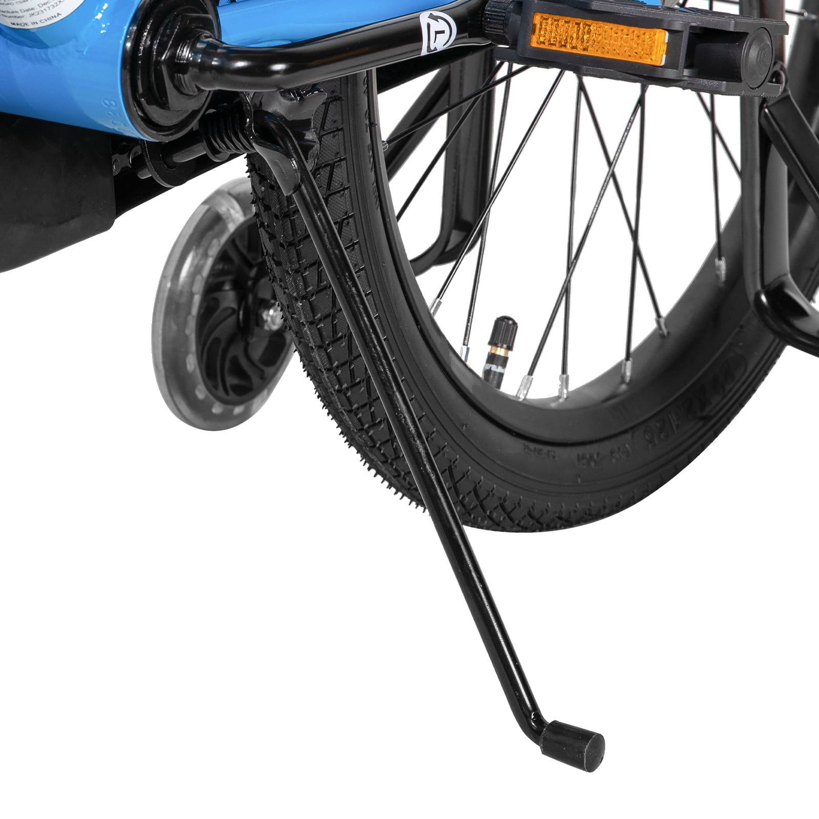 JOYSTAR Pluto Kids Bike with Training Wheels for 18 inch Bike, Blue