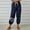 Navy, variant on QUINDOS Pants for Women Taper High Waisted Ankle Length Outerwear Sweatpants Cotton Linen Heart Print Athletic Fit Pants with Pockets