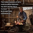 thumbnail image 5 of Blacksmith's Forge with Hand Blower for Knife Making Blacksmithing Forging Tools Equipment - Vintage Style Coal Forge Furnace with Pedal Type Handle, 5 of 8