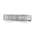 thumbnail image 3 of 14K White Gold Ring Band Toe Polished Hearts, Size 5, 3 of 5