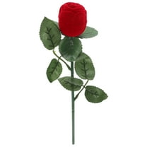 Hemoton Engagement Ring Box in Rose Shape Velvet Jewelry Box for Proposal Red Flower Ring Case for Promise Rings Wedding Ring Box for Valentine's Day