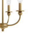 thumbnail image 3 of Hunter - Southcrest 4-light Luxe Gold, Medium Size Flush Mount Light, Dimmable, Traditional Style, Candle Shaped, for Bedrooms, Dining, Living Rooms - 48068, 3 of 5